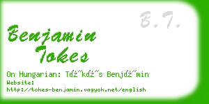 benjamin tokes business card